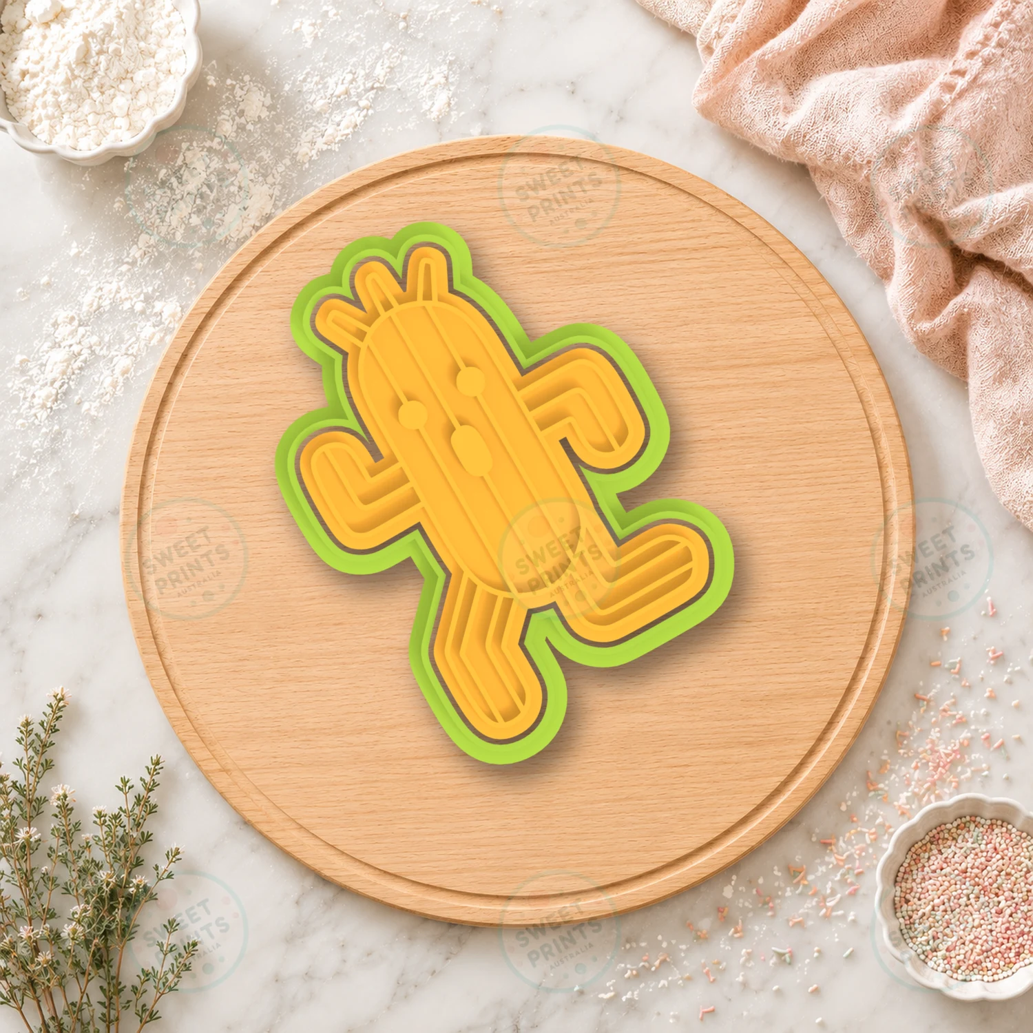 Cactuar Cookie Cutter & Stamp cookie cutter