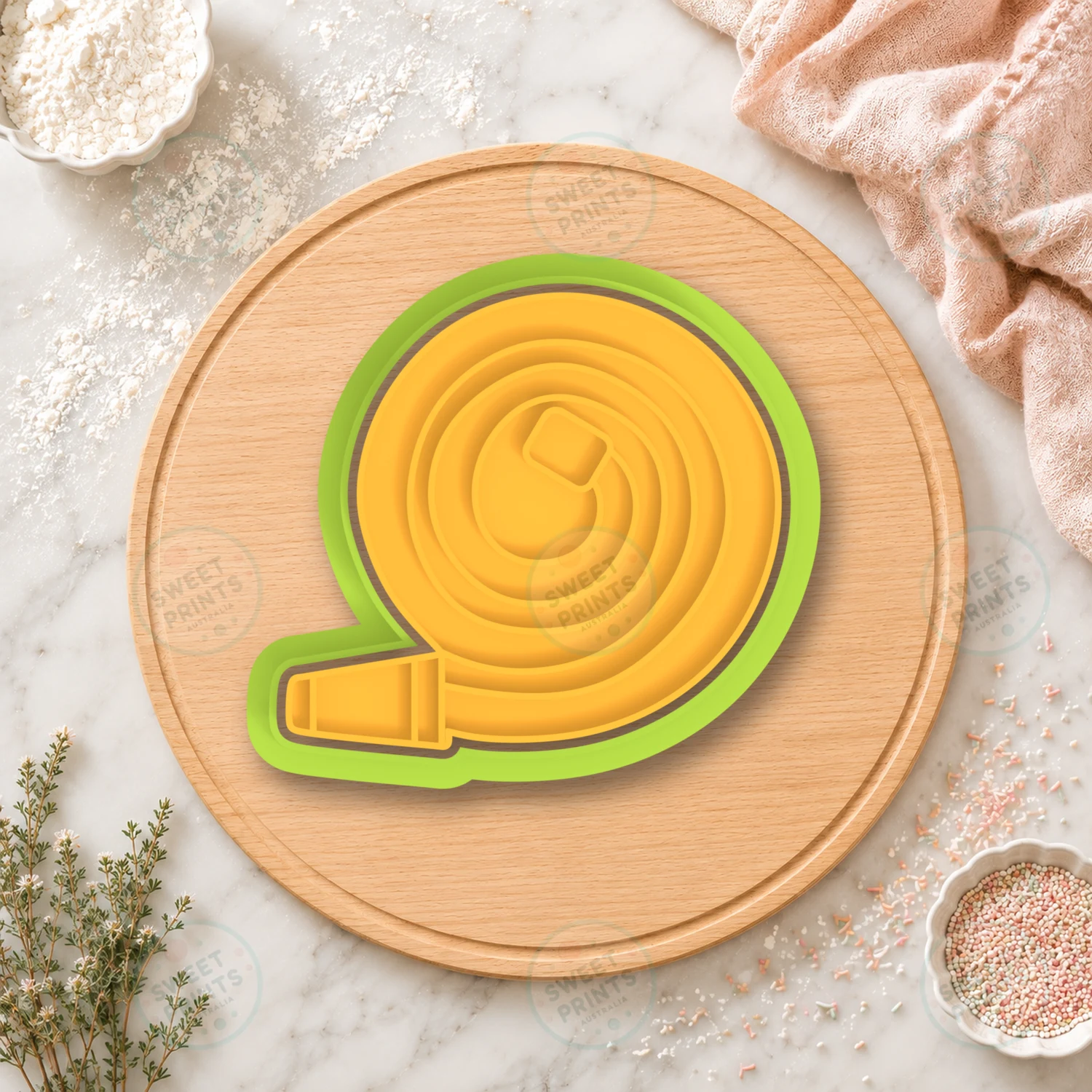 Fire Hose Water Firefighters Cookie Cutter & Stamp cookie cutter