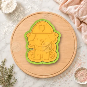 Firefighter Dog Cookie Cutter & Stamp