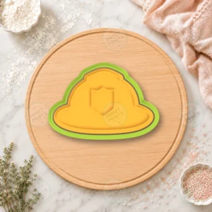 Firefighter Helmet Cookie Cutter & Stamp