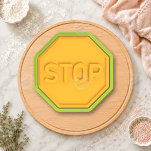 Stop Sign 3 Cookie Cutter & Stamp