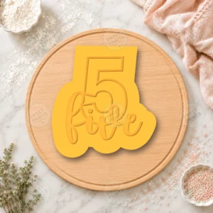 Five (Embossed) Cookie Cutter & Stamp