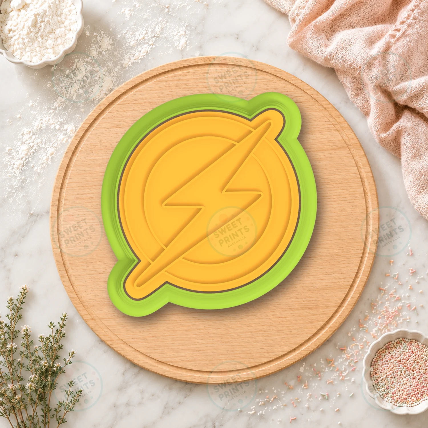 Flash Super Hero Cookie Cutter & Stamp cookie cutter