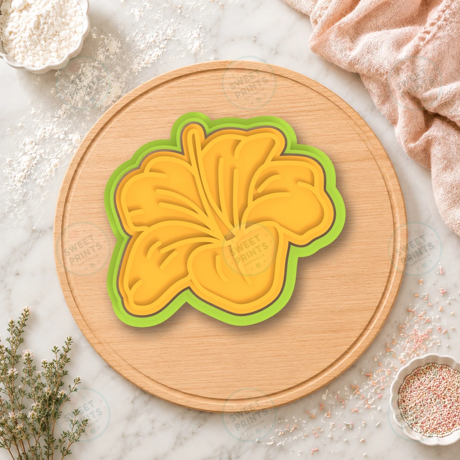 Hibiscus Flower 1 Cookie Cutter & Stamp cookie cutter