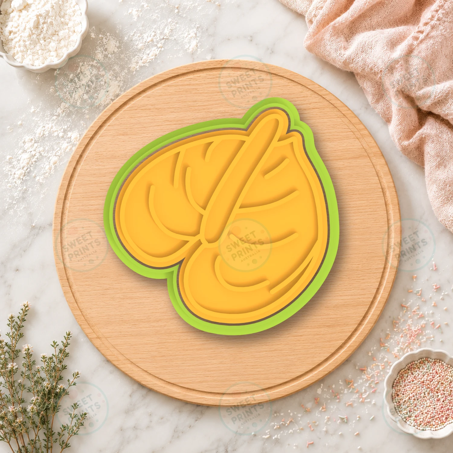 Monstera Leaf Cookie Cutter & Stamp cookie cutter