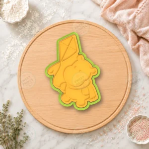 Hippo With Kite Cookie Cutter & Stamp
