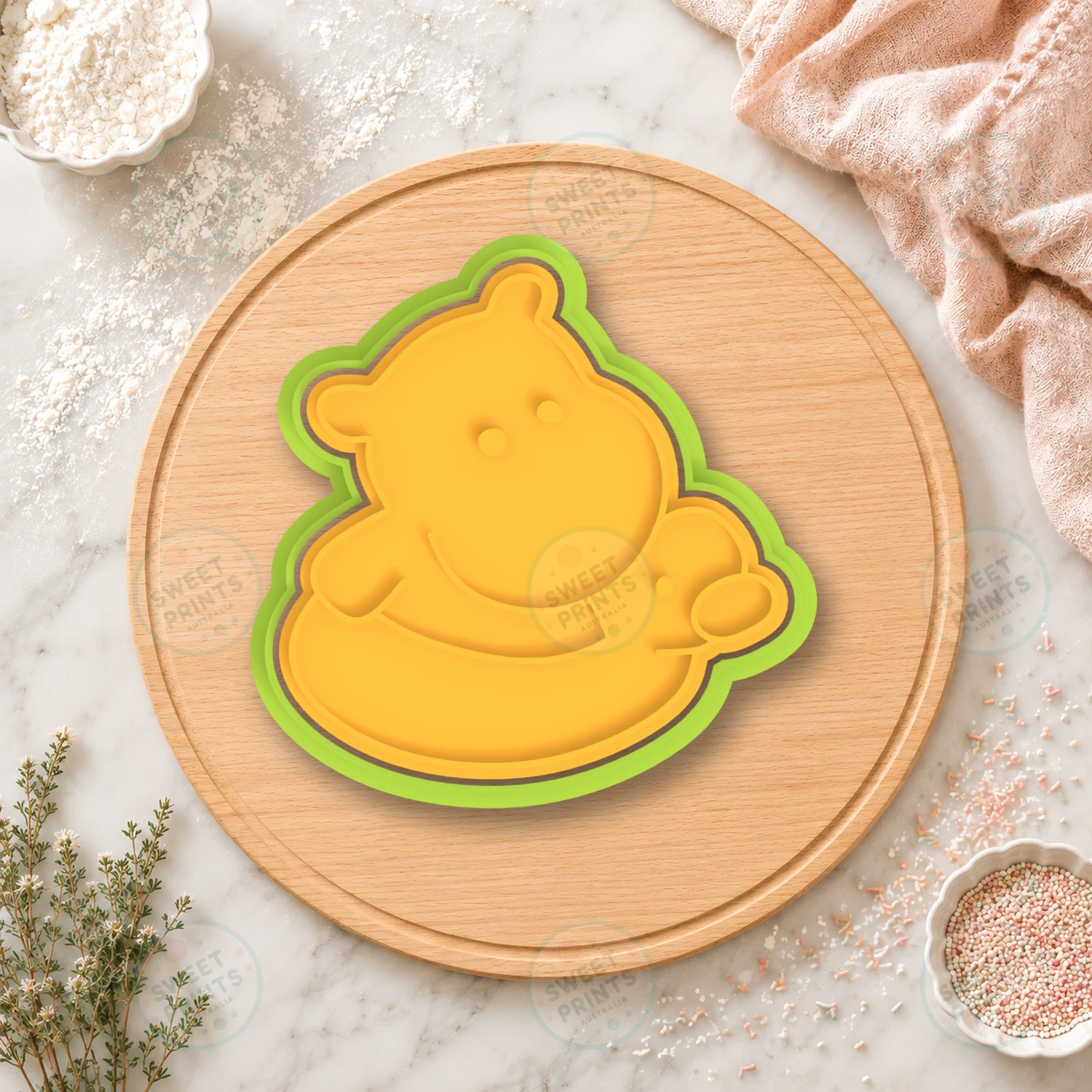 Floating Hippo Cookie Cutter & Stamp cookie cutter