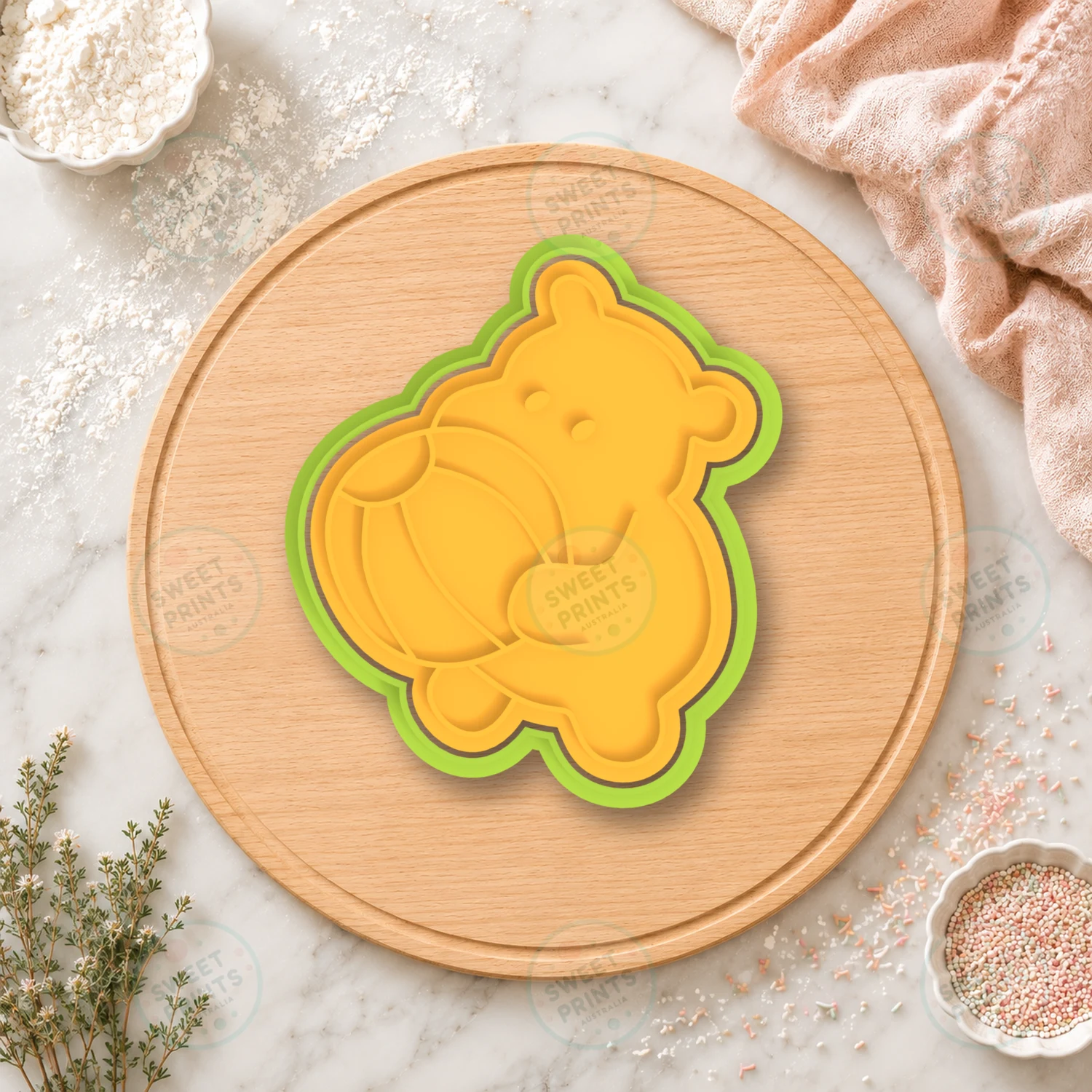 Hippo With Ball Cookie Cutter & Stamp cookie cutter