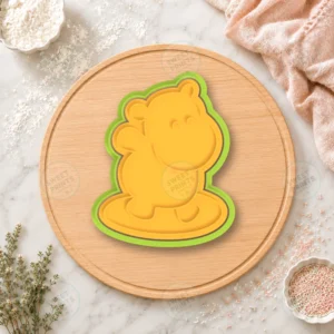Waving Hippo Cookie Cutter & Stamp