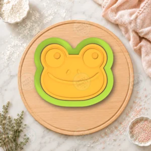 Frog Face Head Cookie Cutter & Stamp