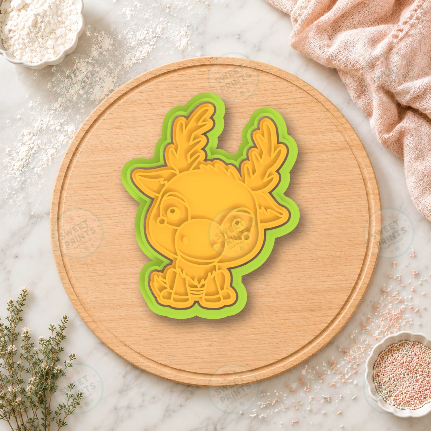 Baby Sven Face Cookie Cutter & Stamp cookie cutter