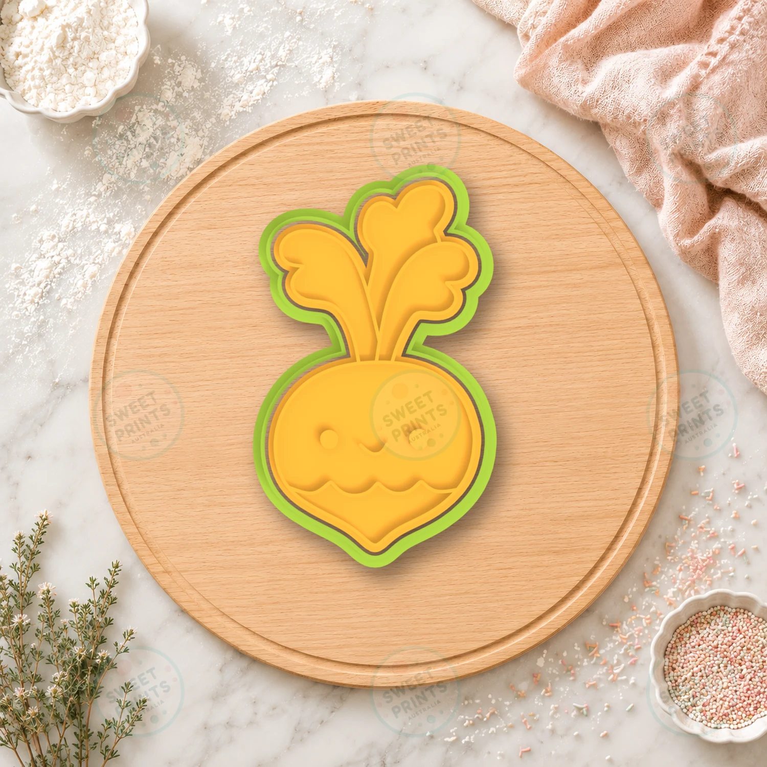 Kawaii Beetroot Cookie Cutter & Stamp cookie cutter