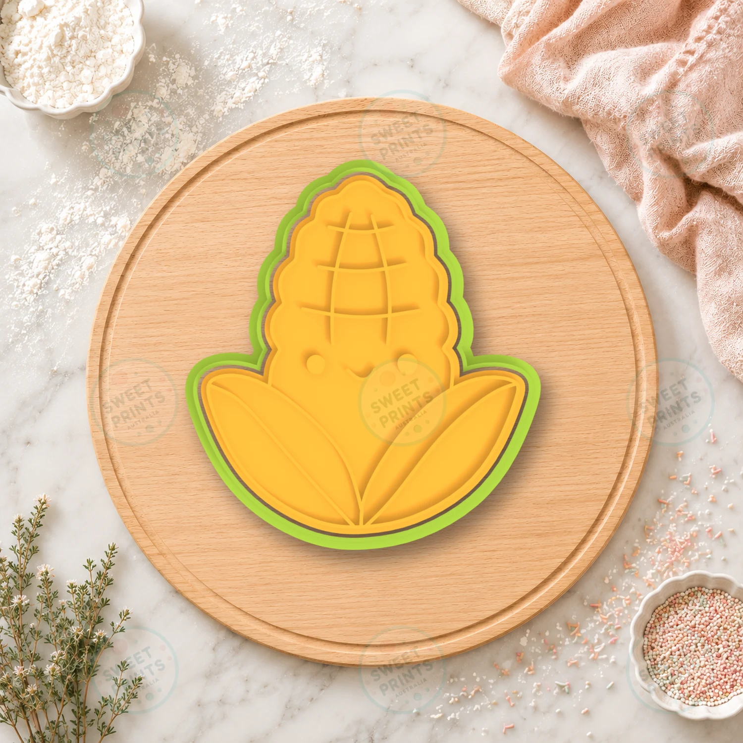 Kawaii Corn Cookie Cutter & Stamp cookie cutter