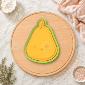 Kawaii Pear Cookie Cutter & Stamp