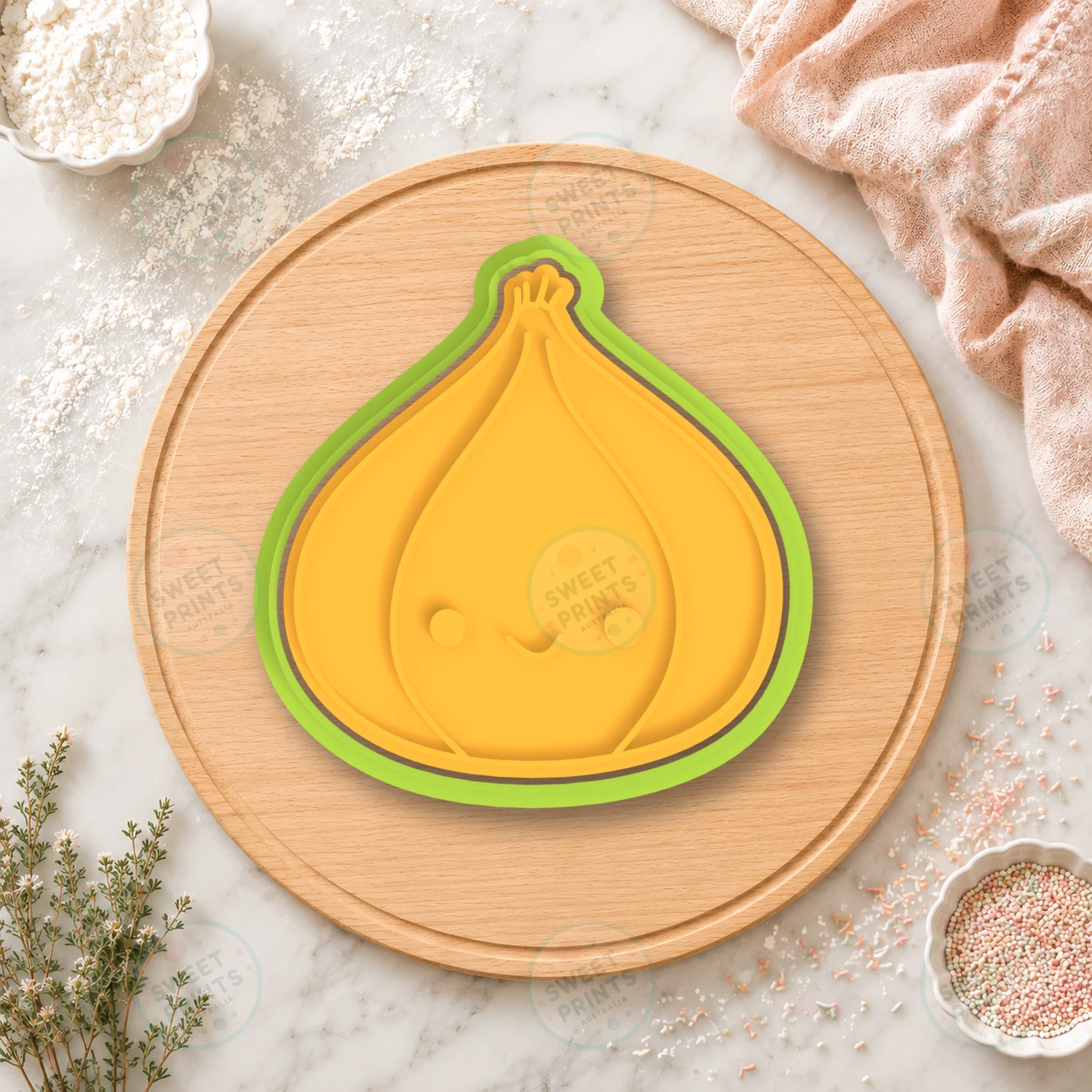 Kawaii Onion Cookie Cutter & Stamp cookie cutter