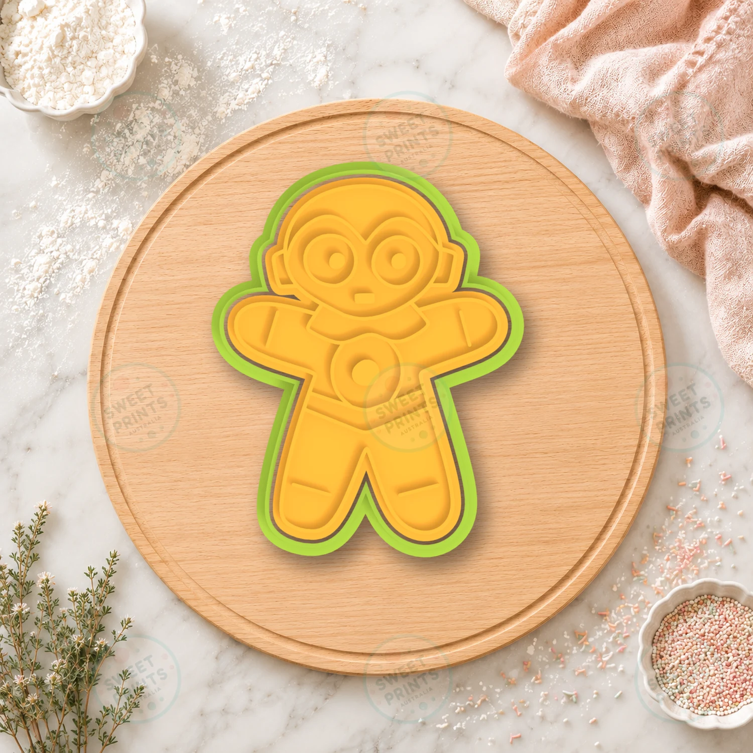 Bb-8 Gingerbread Man Cookie Cutter & Stamp cookie cutter