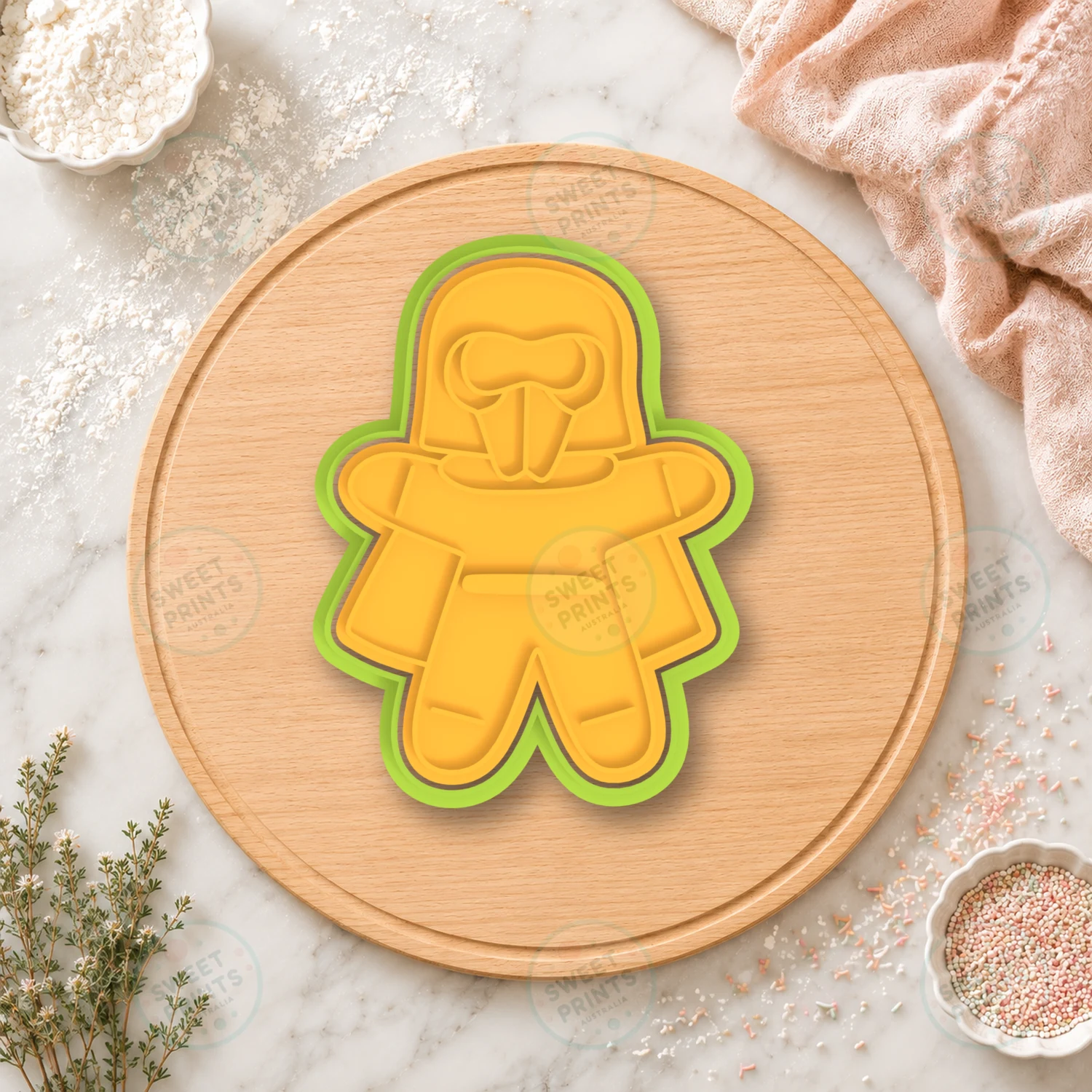 Boba Fett Gingerbread Man Cookie Cutter & Stamp cookie cutter