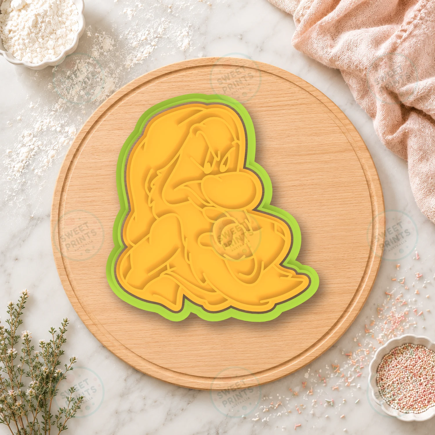 Grumpy Dwarf Cookie Cutter & Stamp cookie cutter
