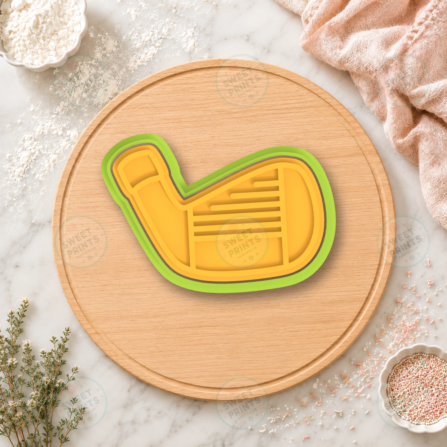 Golf Iron Cookie Cutter & Stamp cookie cutter