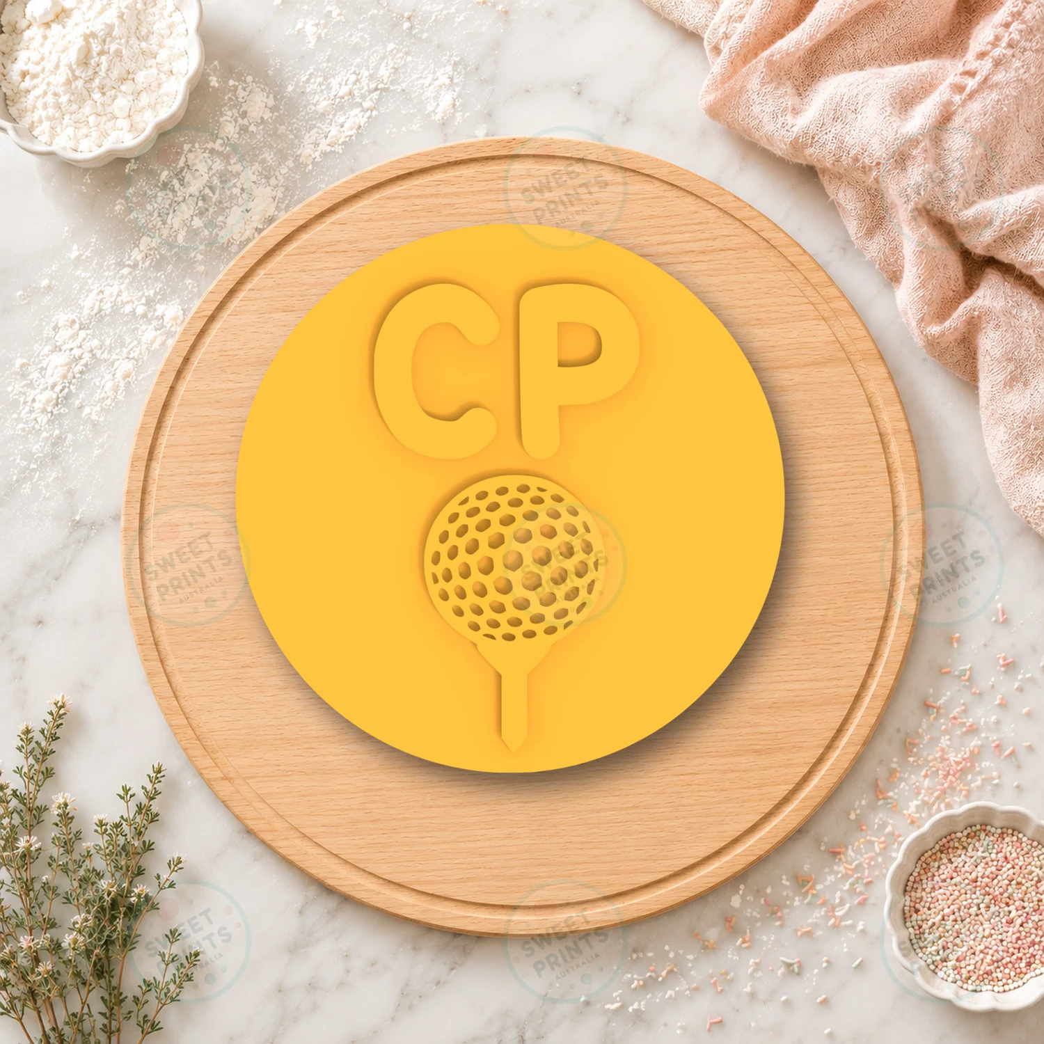 Golf Ball Cookie Stamp cookie cutter