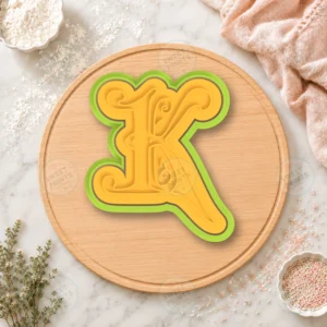 Gothic Letter K Cookie Cutter & Stamp