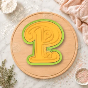 Gothic Letter P Cookie Cutter & Stamp
