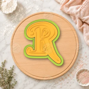 Gothic Letter R Cookie Cutter & Stamp