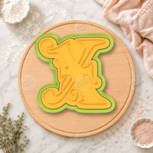 Gothic Letter X Cookie Cutter & Stamp