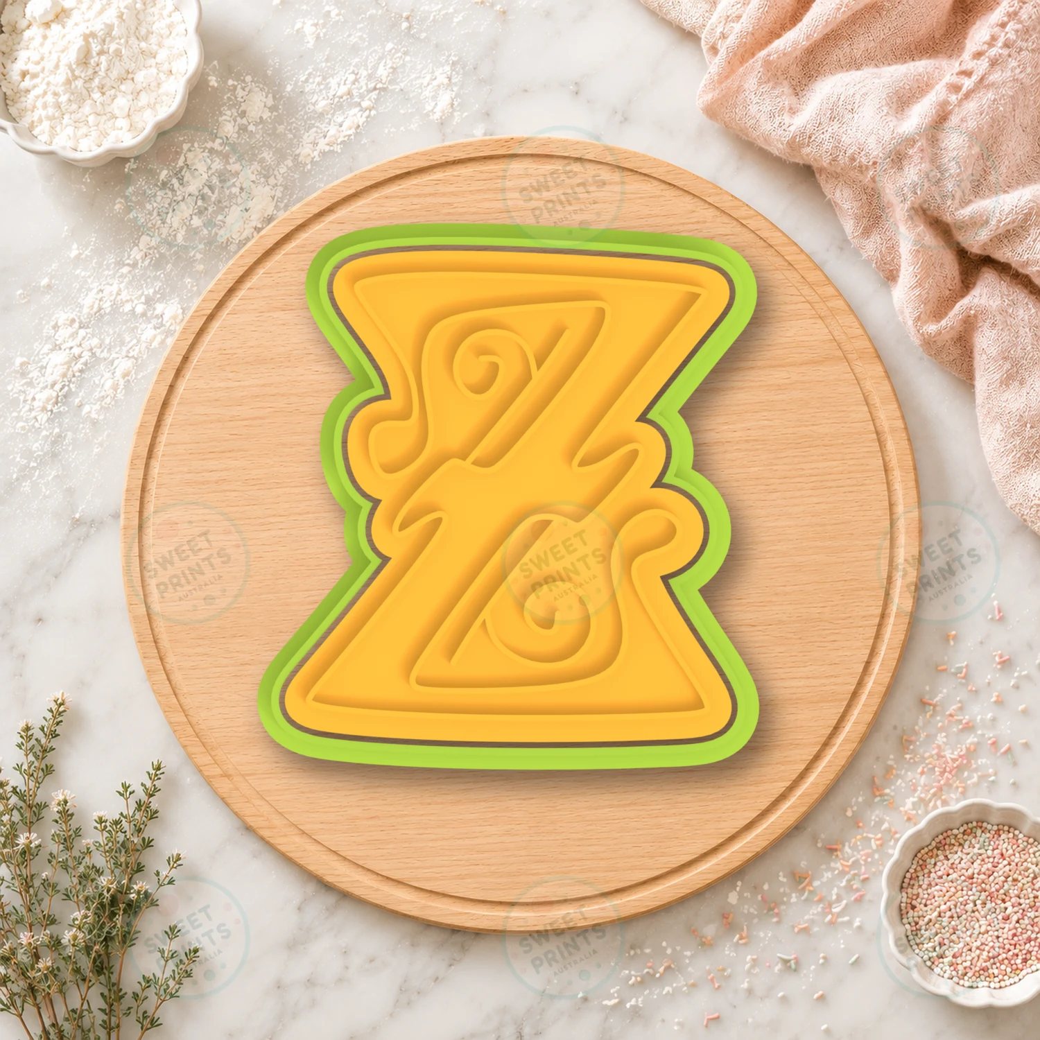 Gothic Letter Z Cookie Cutter & Stamp cookie cutter
