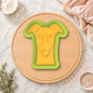 Greyhound Head Dog Cookie Cutter & Stamp