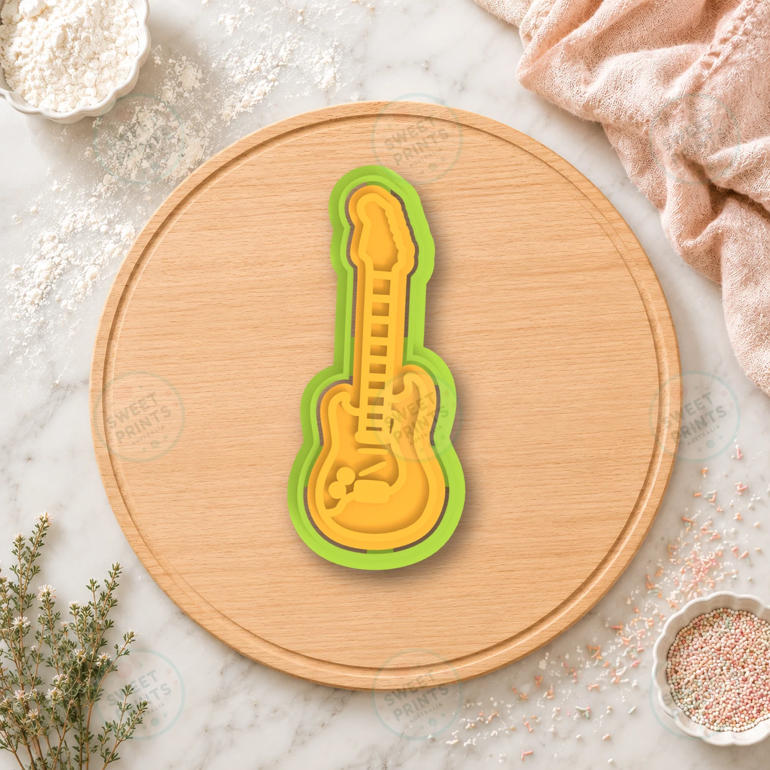 Electric Guitar 2 Cookie Cutter & Stamp cookie cutter