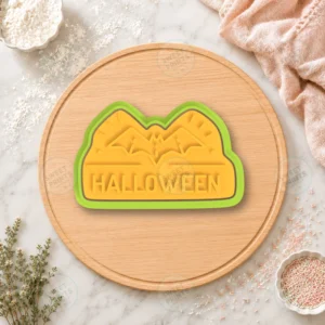 Halloween Bat Badge Cookie Cutter & Stamp