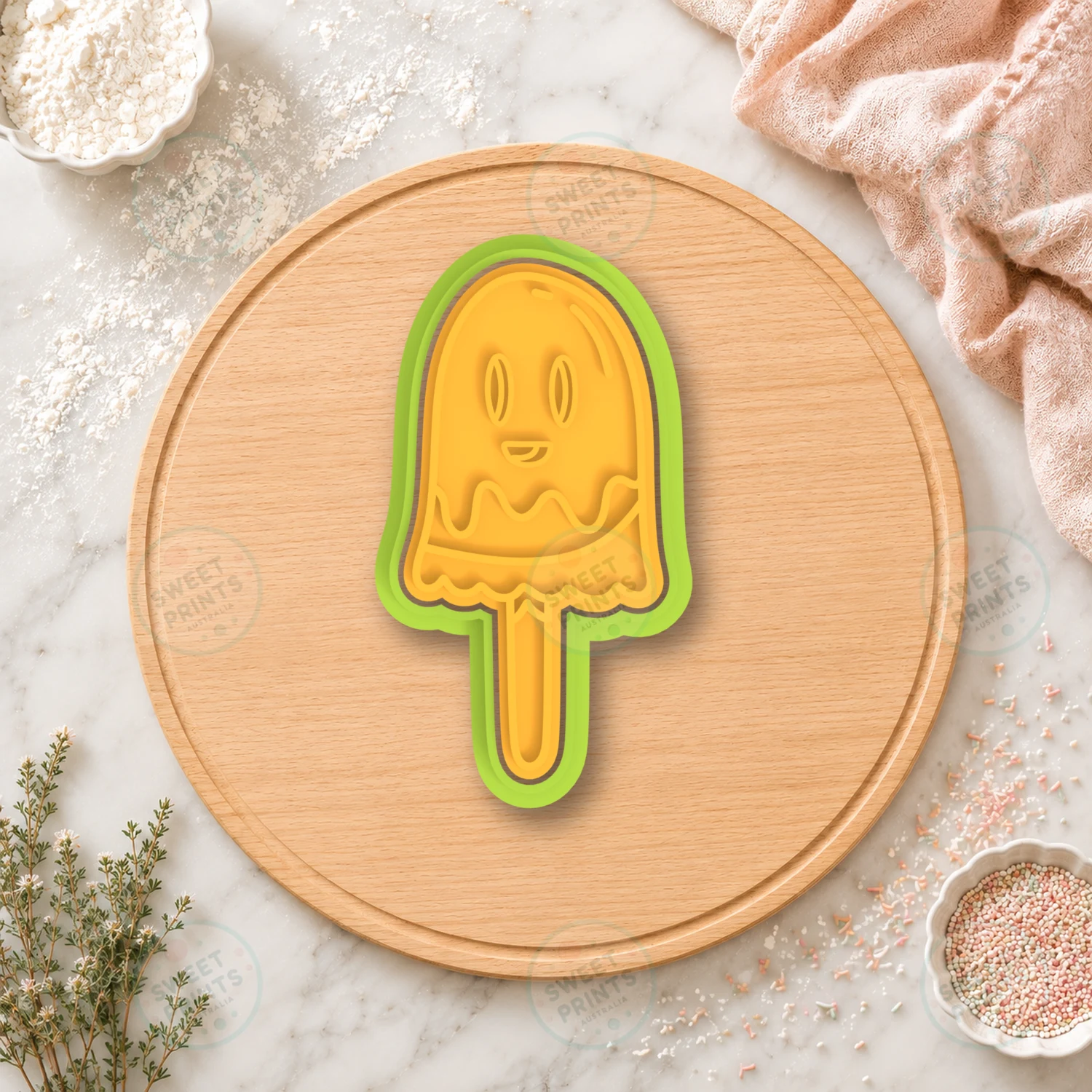 Ghost Ice Pop Cookie Cutter & Stamp cookie cutter