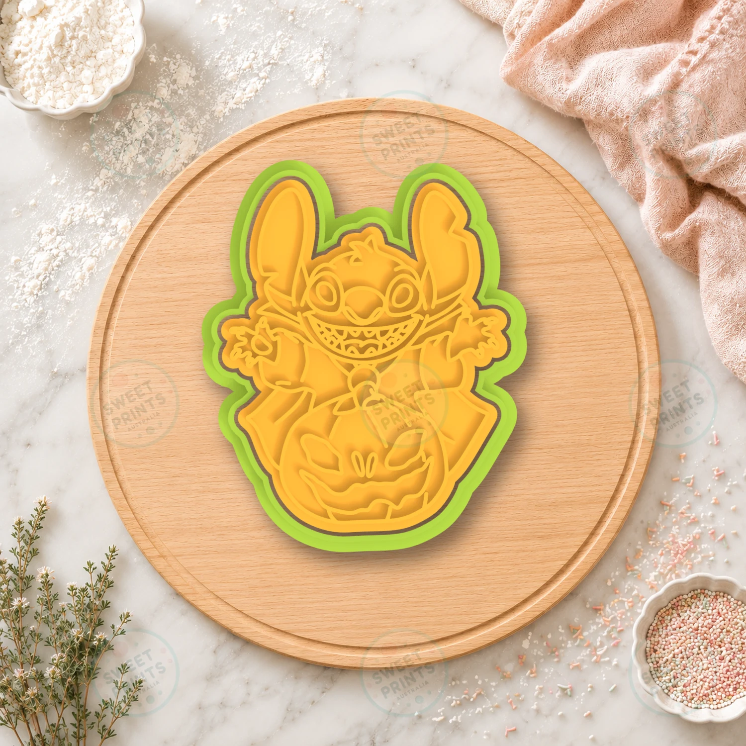 Stitch Bat Pumpkin Cookie Cutter & Stamp cookie cutter