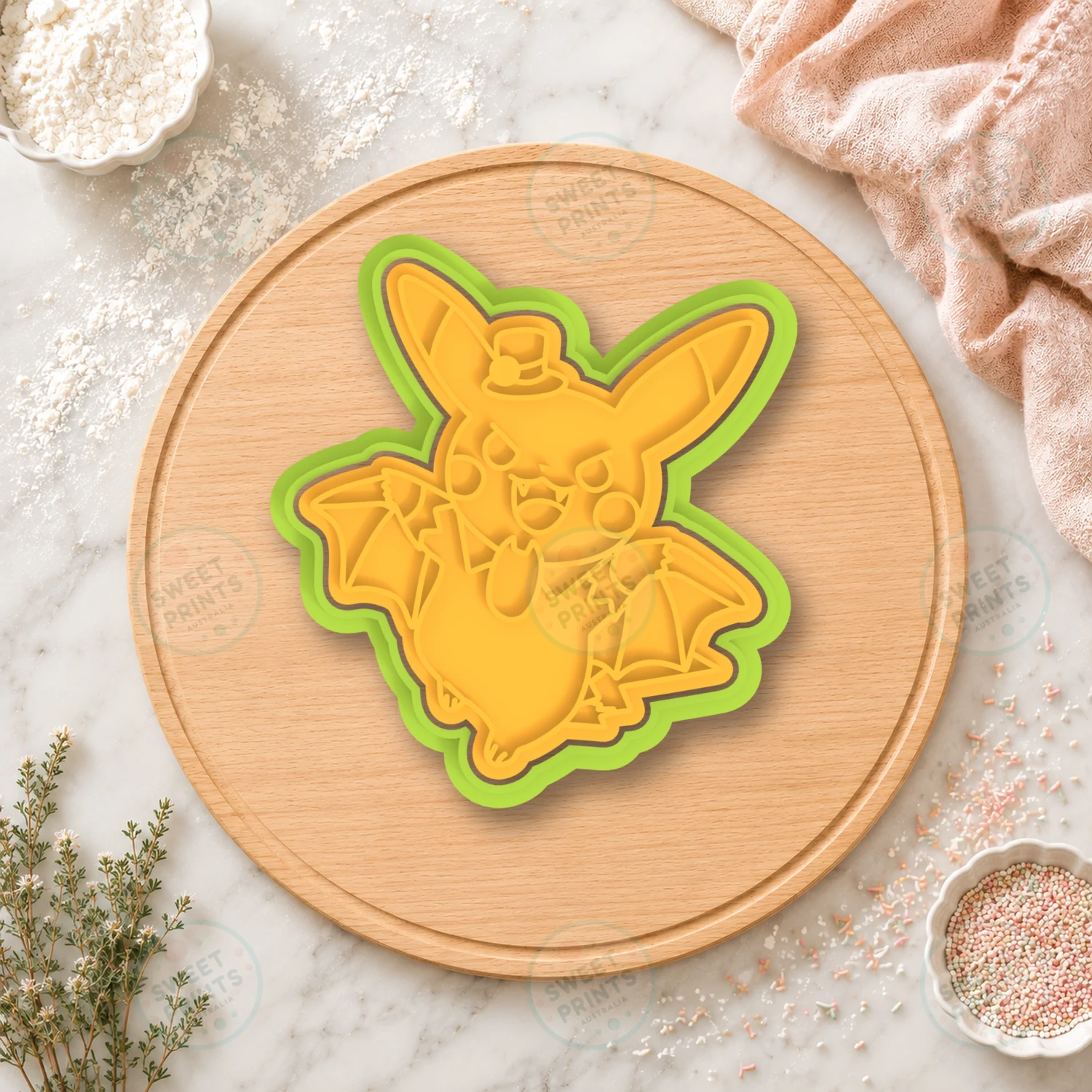 Pikachu Vampire Bat Cookie Cutter & Stamp cookie cutter