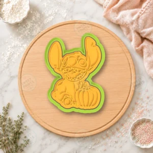 Stitch With Pumpkin Cookie Cutter & Stamp