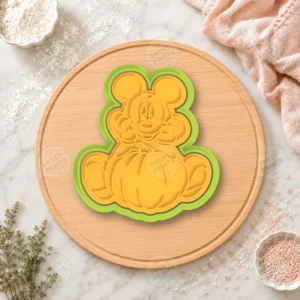 Baby Mickey On Pumpkin Cookie Cutter & Stamp