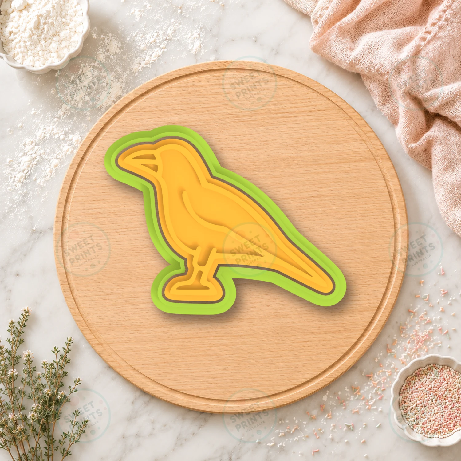 Crow Cookie Cutter & Stamp cookie cutter