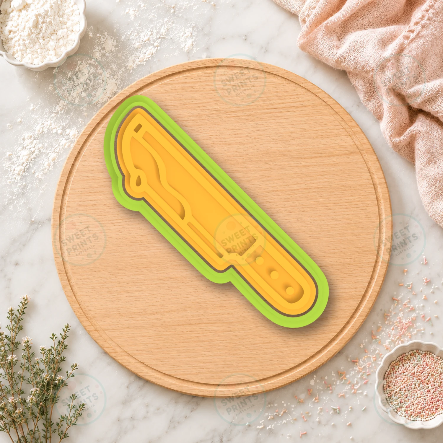 Kitchen Knife 2 Cookie Cutter & Stamp cookie cutter