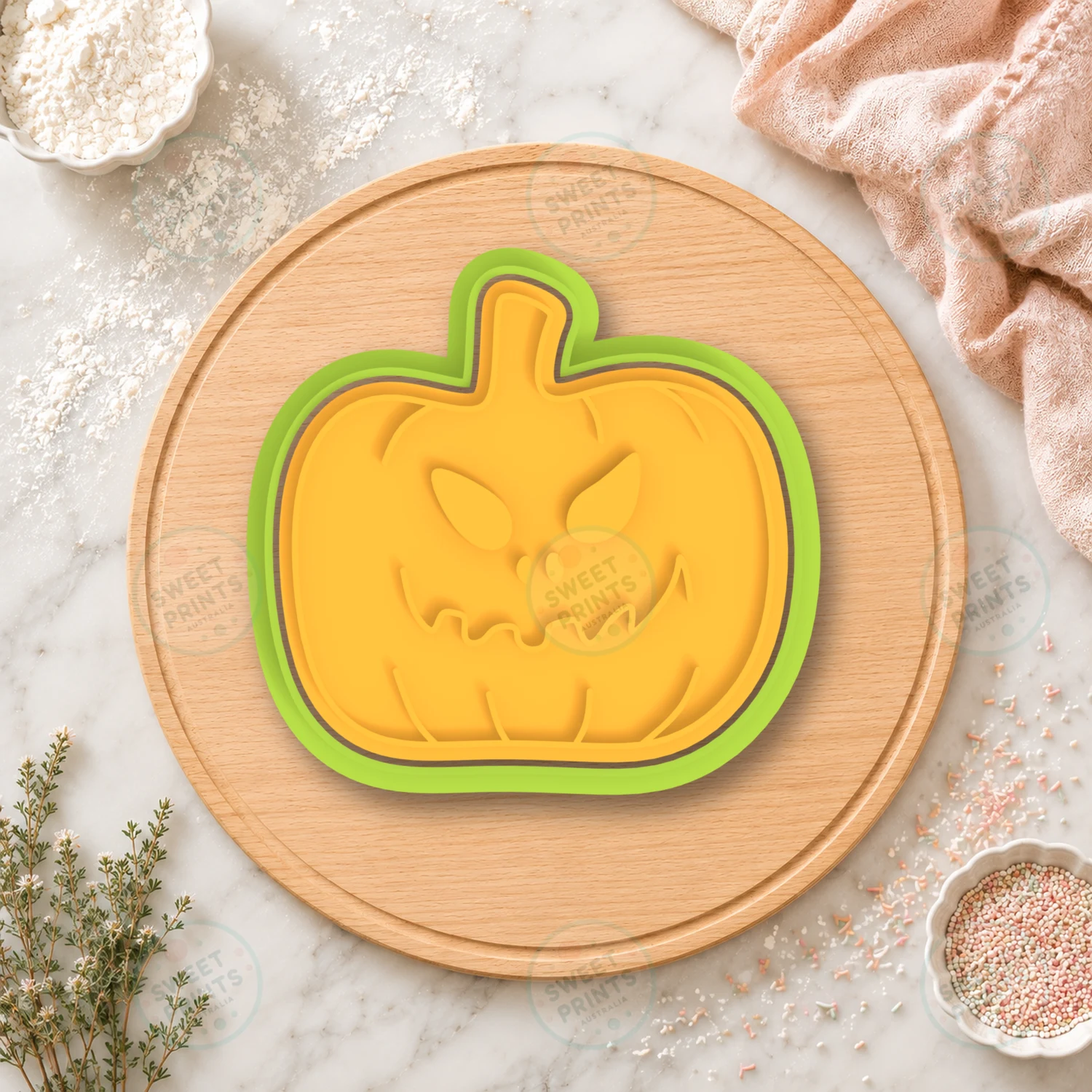 Angry Jack O Lantern Cookie Cutter & Stamp cookie cutter
