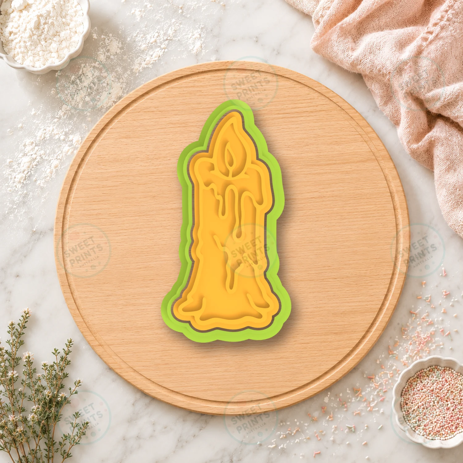 Candle 2 Cookie Cutter & Stamp cookie cutter