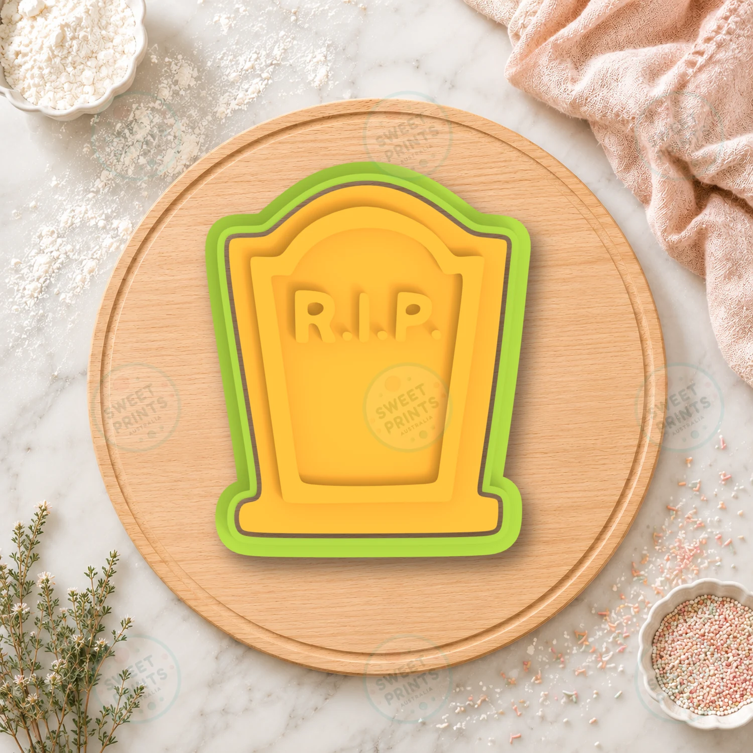 Rip Tombstone Cookie Cutter & Stamp cookie cutter
