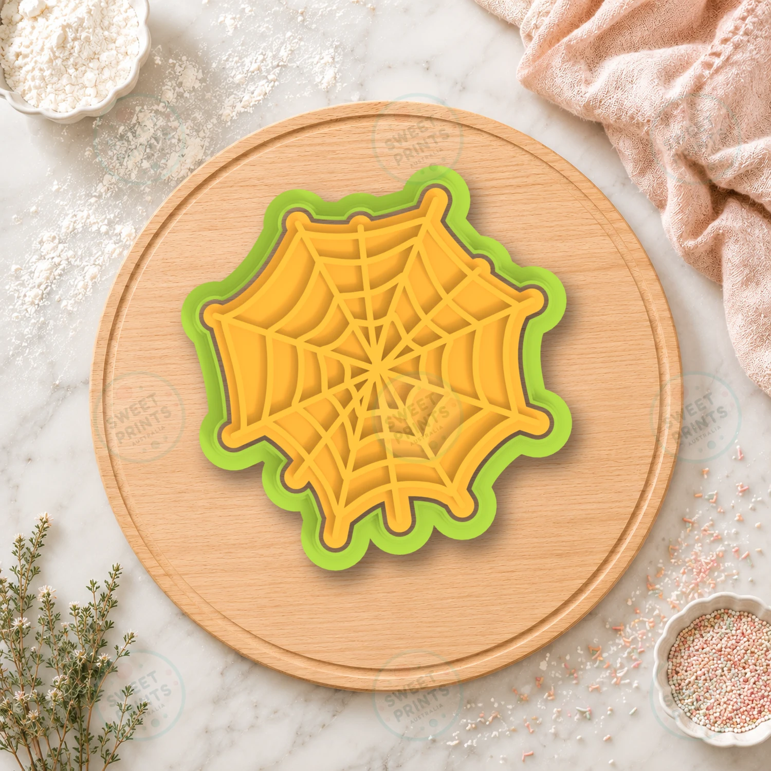 Spider Web Cookie Cutter & Stamp cookie cutter