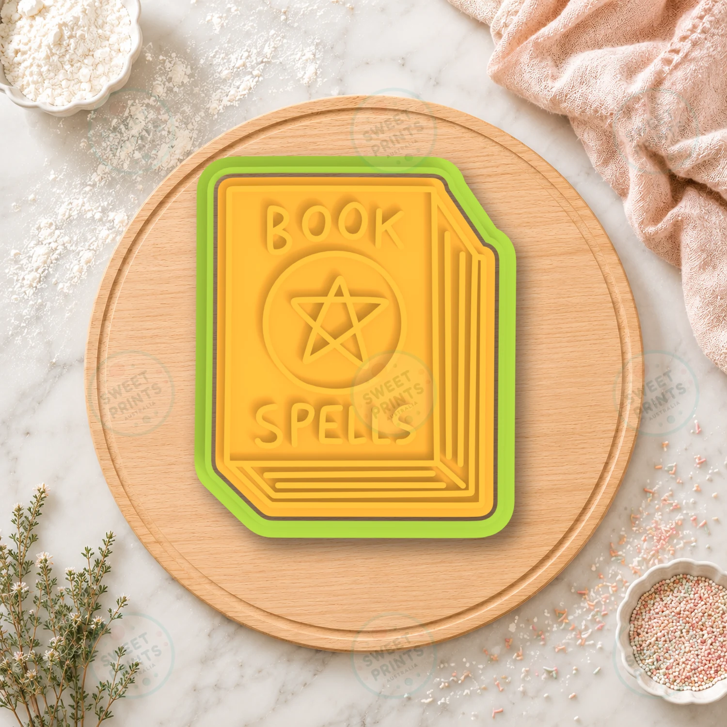 Spell Book Cookie Cutter & Stamp cookie cutter