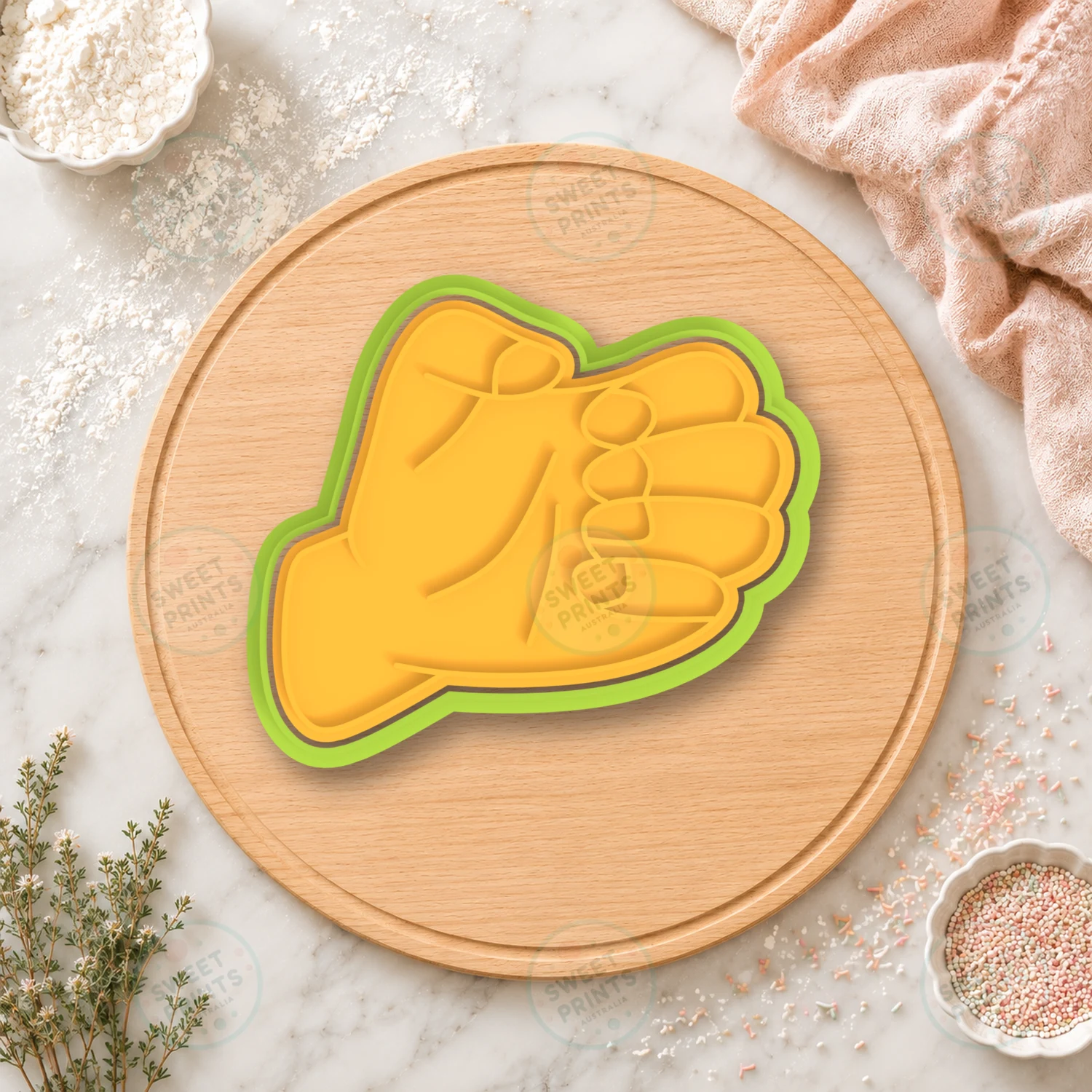 Fist Hand Cookie Cutter & Stamp cookie cutter