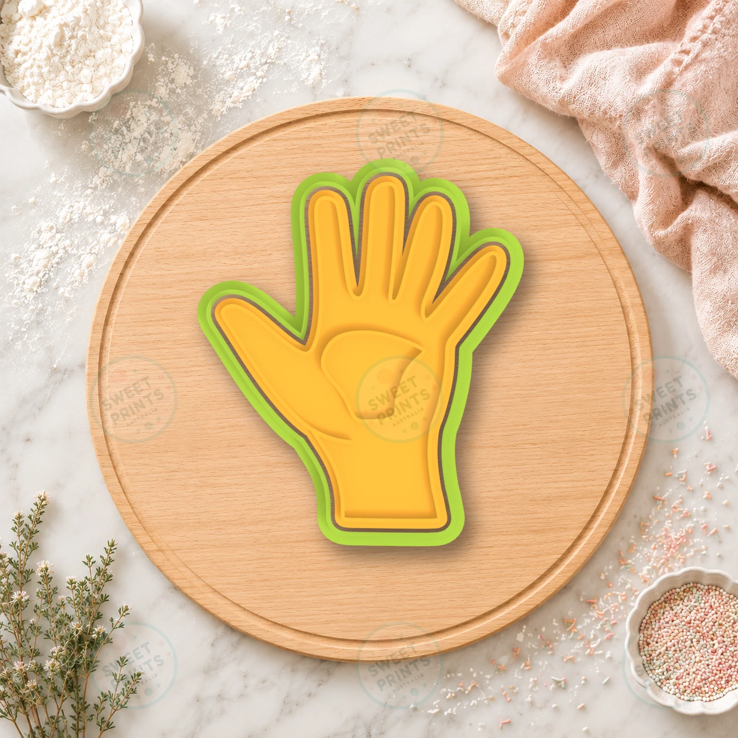 High Five Hand Cookie Cutter & Stamp cookie cutter