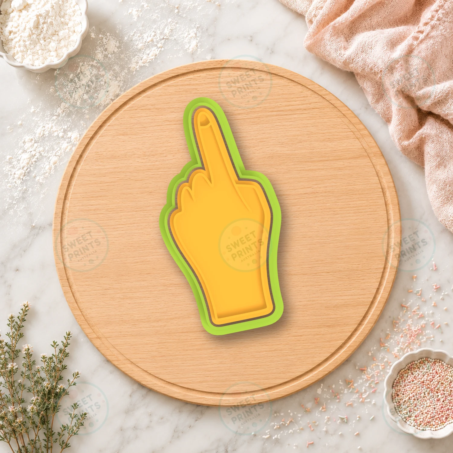 Single Finger Pointing Hand Cookie Cutter & Stamp cookie cutter