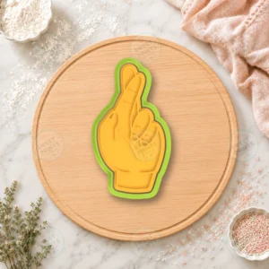 Crossed Fingers Hand Cookie Cutter & Stamp