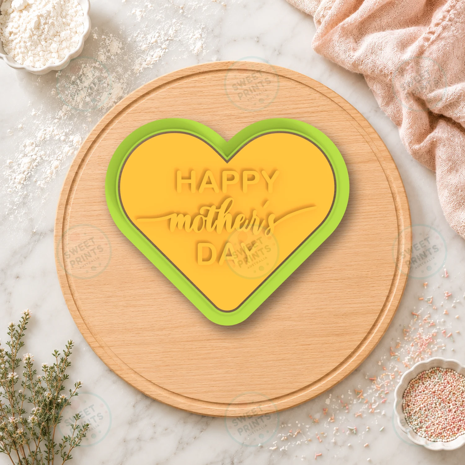 Happy Mother’s Day Heart Cookie Cutter & Stamp cookie cutter
