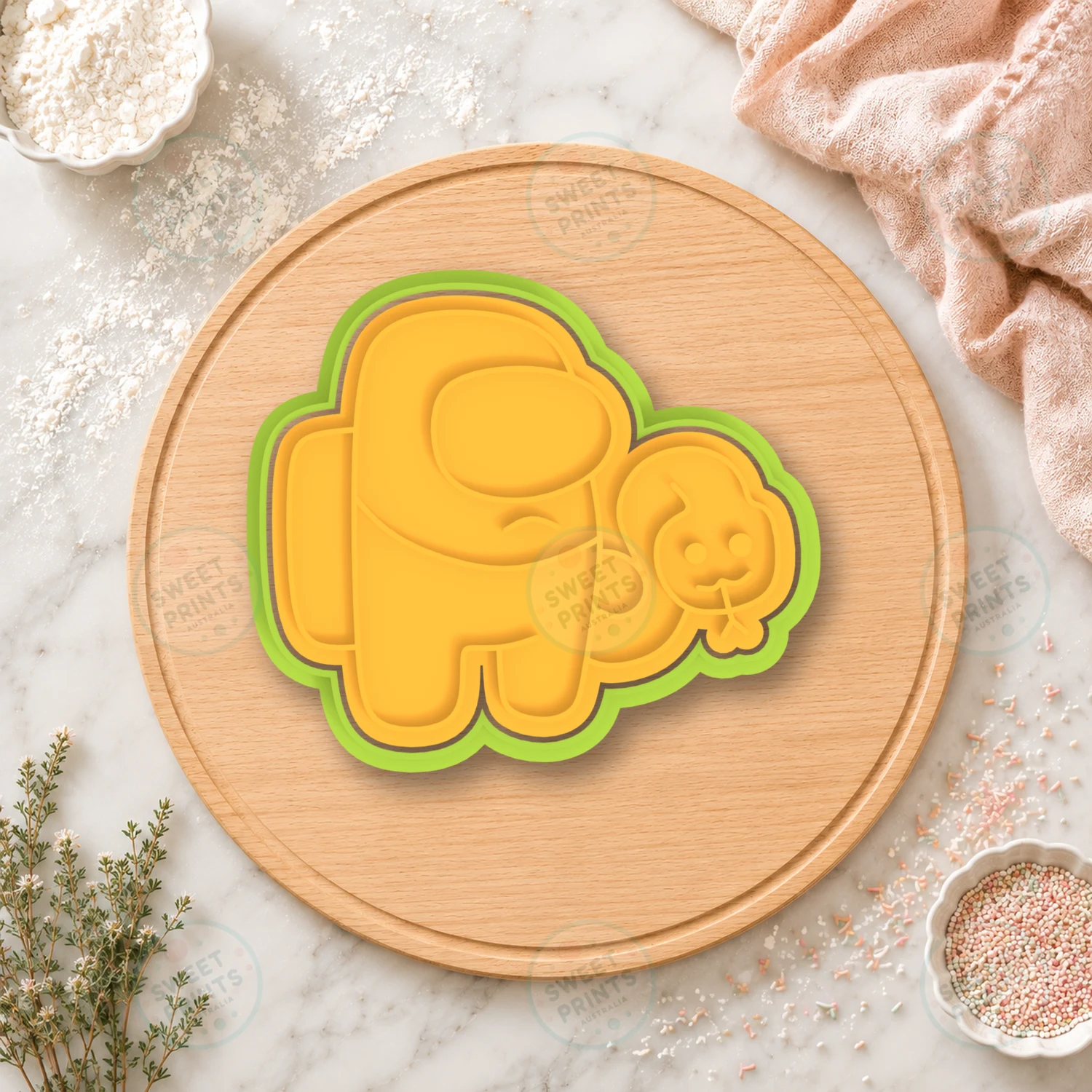 Among Us Character With Owl Cookie Cutter & Stamp cookie cutter